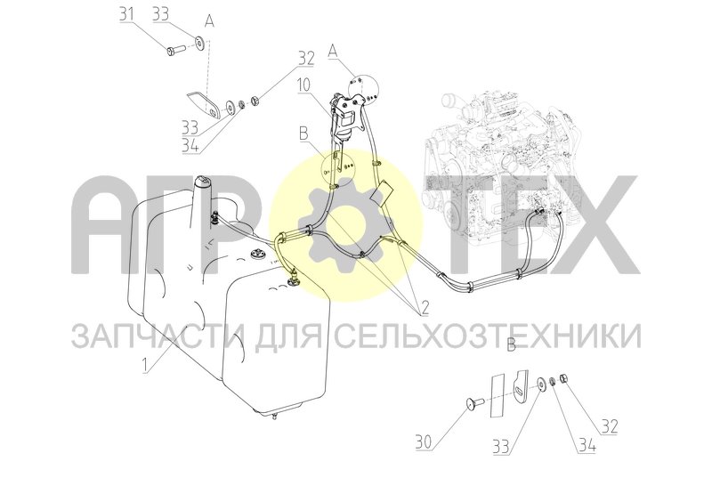 Чертеж Система питания топливом (S330.05.01.000Ф)